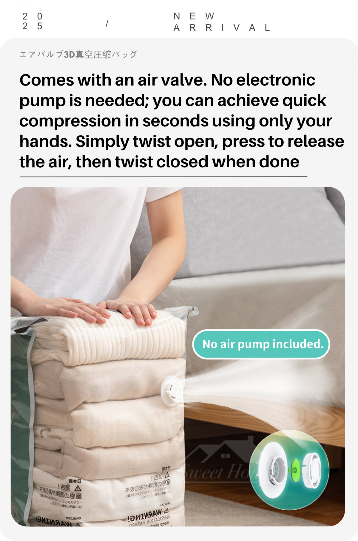 Stereo Air Valve Vacuum Compression Bag-6